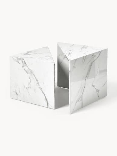 Westwing Vilma bijzettafels / salontafels – set van 2, Huis en Inrichting, Ophalen, Overige materialen, 50 tot 100 cm, Modern classic