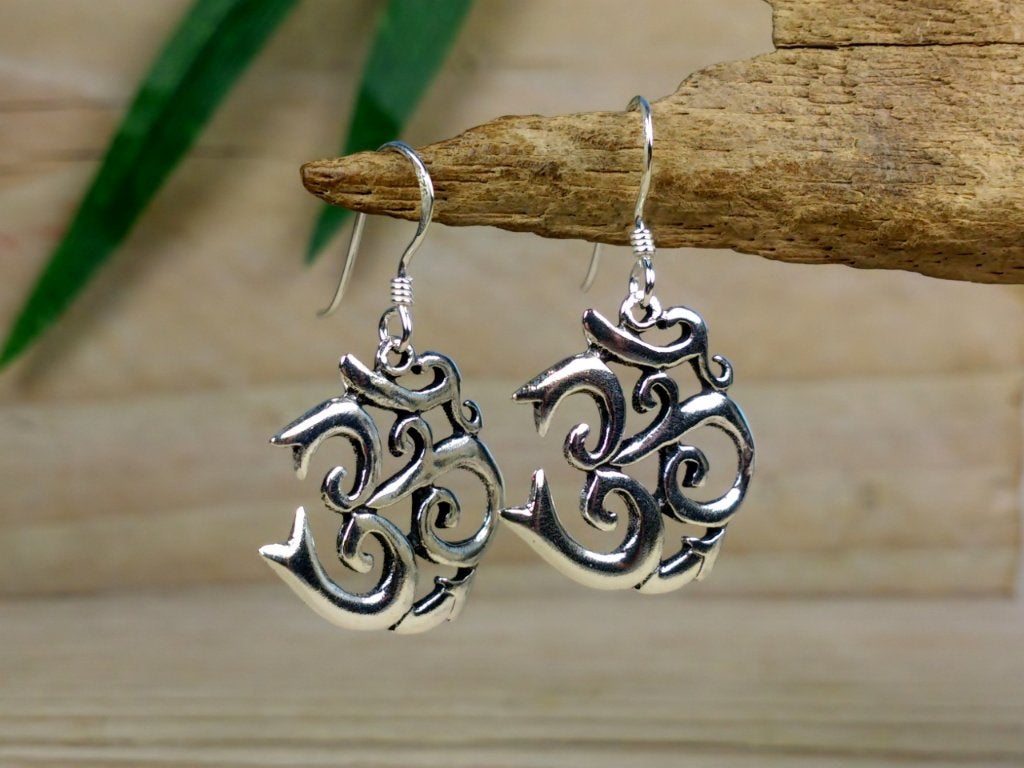 Omkar - Aum - Echt Zilveren Oorbellen, Hangers, Verzenden, Info@toas.nl, Nieuw