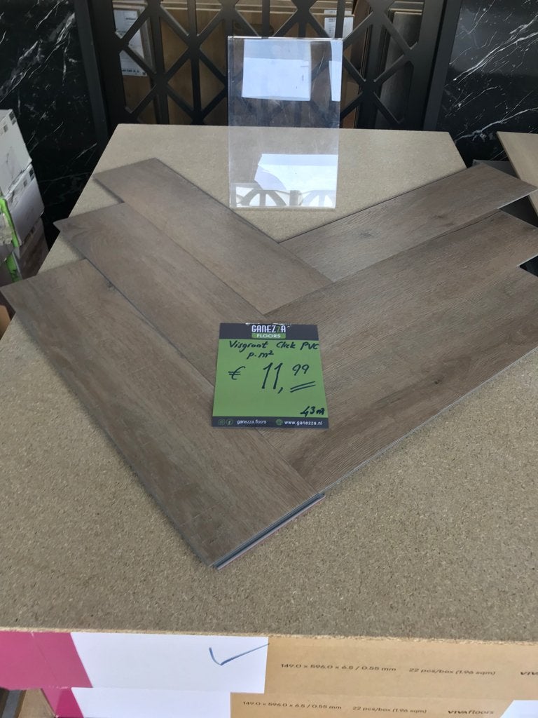 PVC CLICK VISGRAAT, Ophalen, Nieuw, 75 m² of meer, Overige typen
