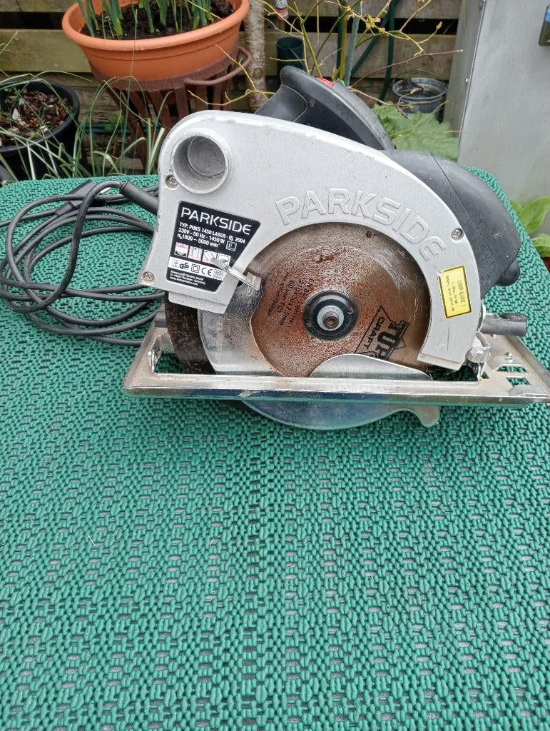 Cirkelzaag Type PHKS 1450 Parkside, Doe-het-zelf en Verbouw, Gereedschap | Zaagmachines, Gebruikt, Cirkelzaag, 1200 watt of meer