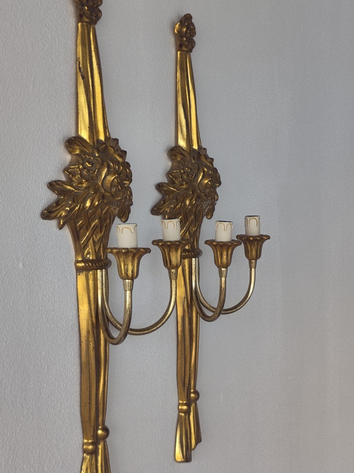 Vintage Deknudt wandlamp goudkleurig lamp De Knudt goud, Antiek en Kunst, Ophalen of Verzenden