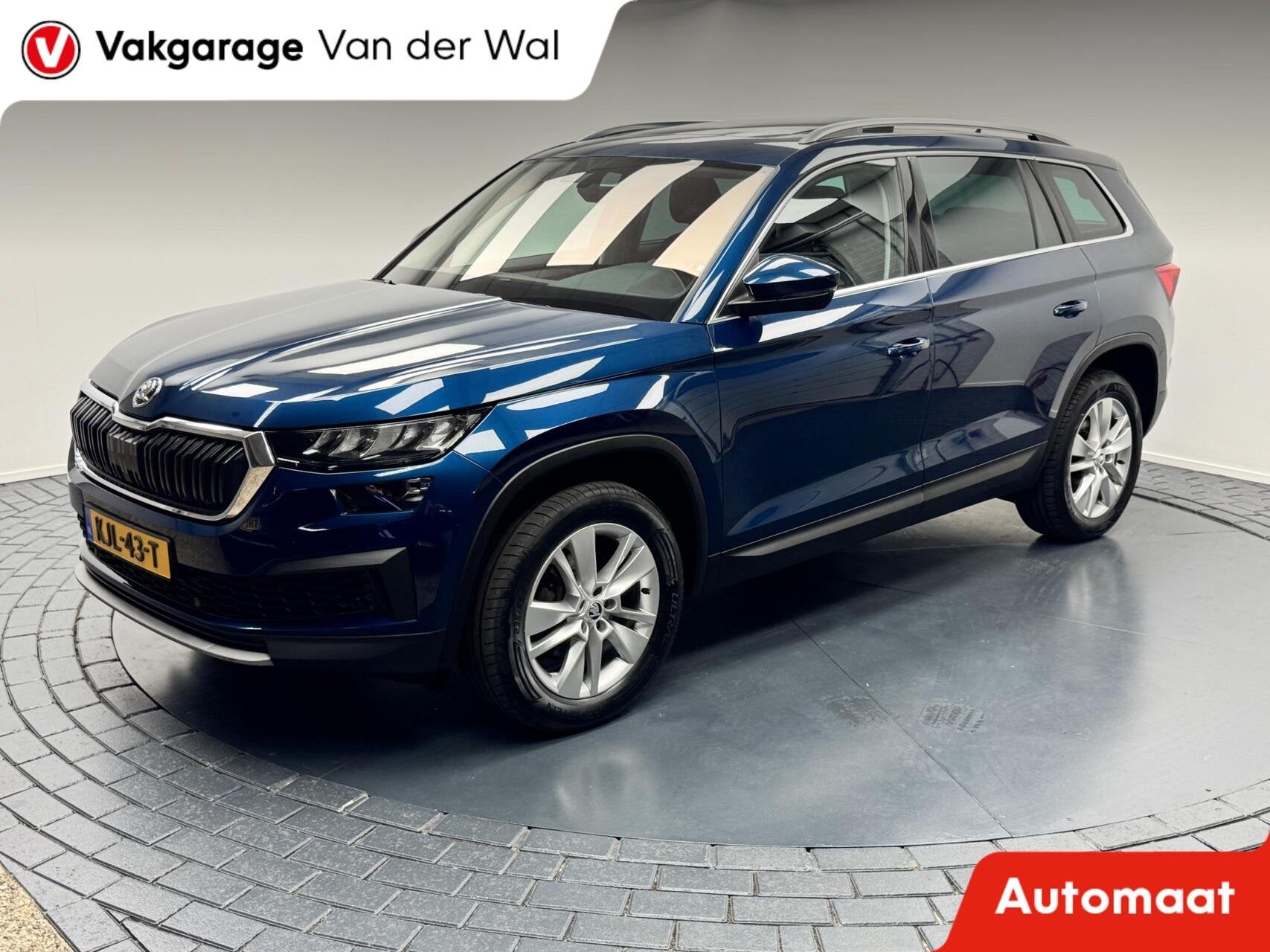 Skoda Kodiaq 1.5 TSi DSG Business Edition 7p Navigatie-Cr.co, Auto's, Stof, 4 cilinders, Blauw, 7 stoelen