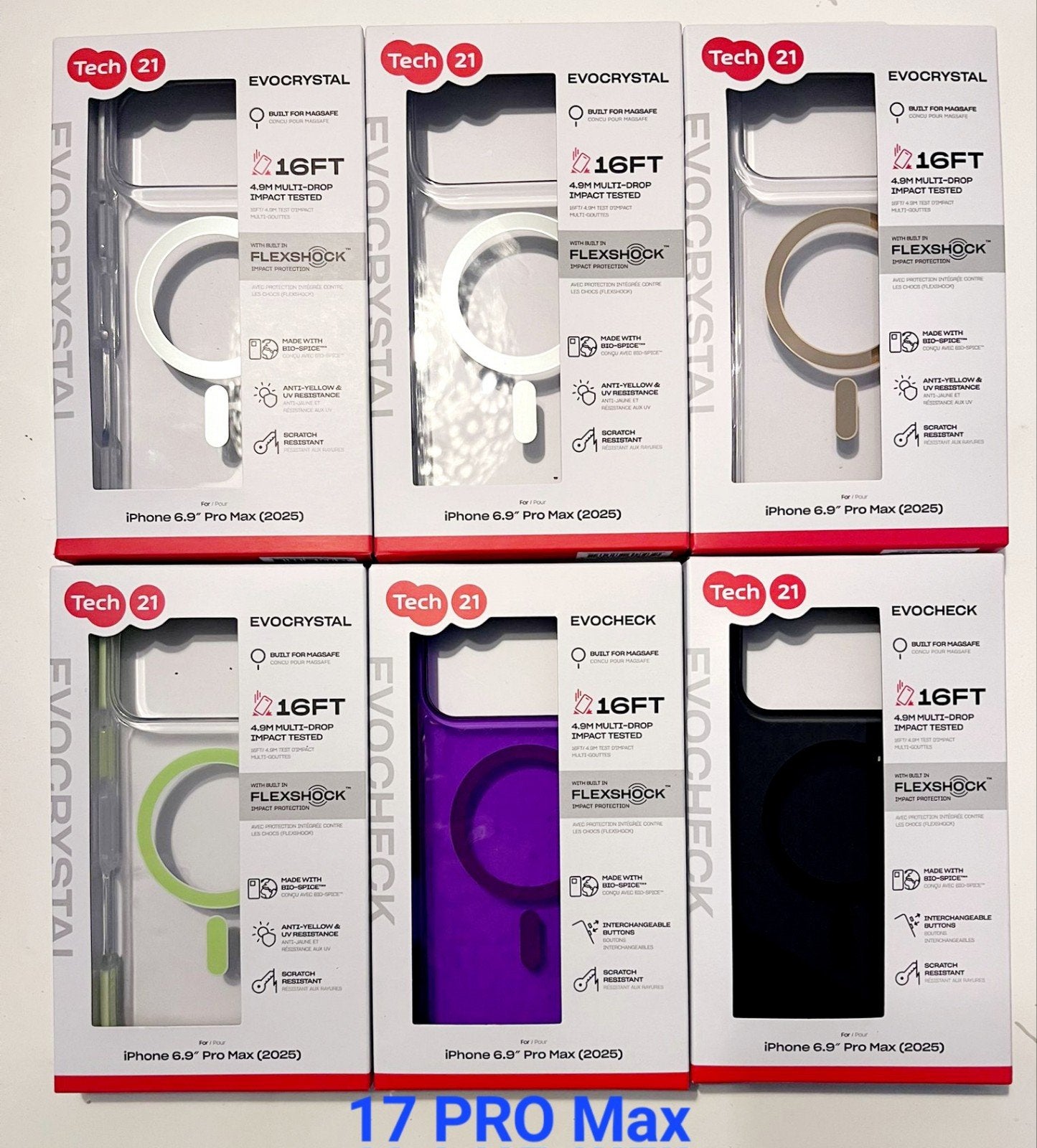 TECH21 Hoesjes iPhone 17 Pro Max+iPhone 16 Orgineel (NIEUW), Ophalen of Verzenden, Nieuw, Overige typen