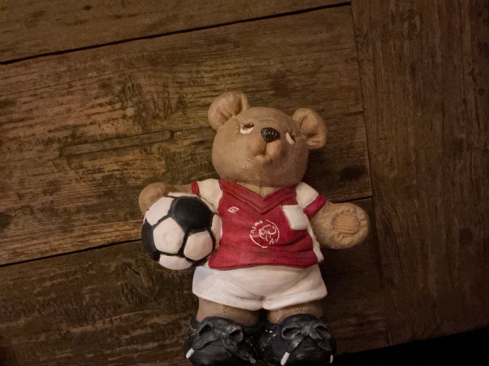 Ajax Voetbal Beer Beeldje - Fan Item, Ophalen of Verzenden, Gebruikt, Ajax, Beeldje of Poppetje