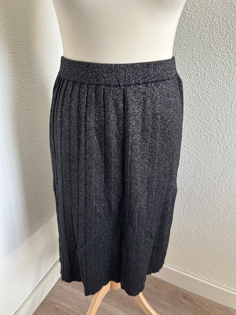 King Louie maat M midi glitter rok zwart 336, Maat 38/40 (M), Zwart, Ophalen of Verzenden, Zo goed als nieuw