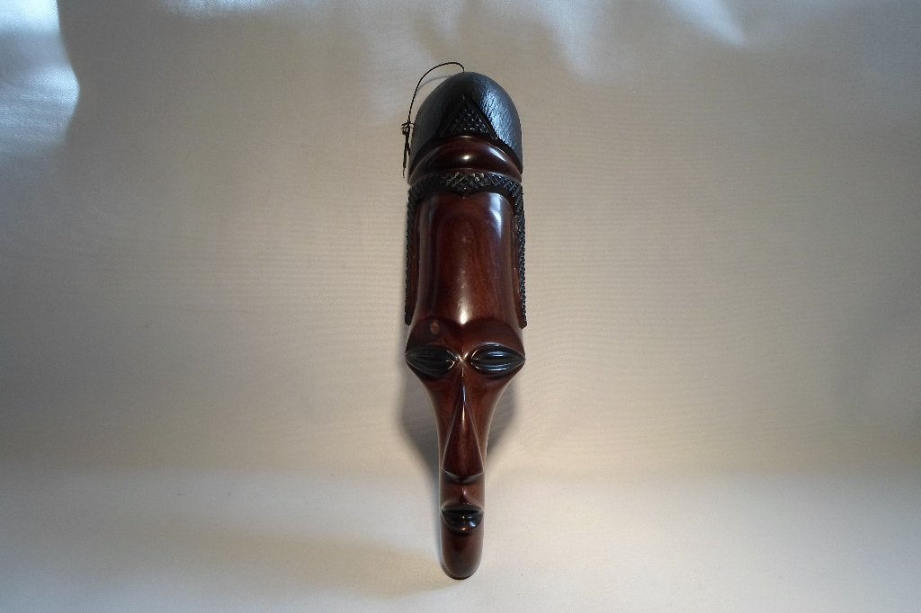Afrikaans Masker Owambo Bantoe, Antiek en Kunst, Hout, Bruin, Afrika, Handgemaakt