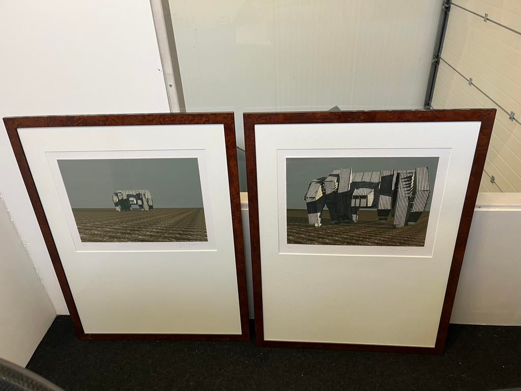 2x digitaal bewerkte foto Theo Jansen Strandbeest 1/20, Ophalen