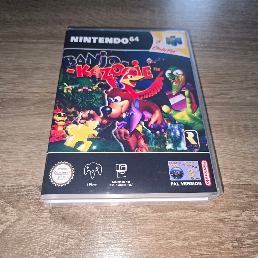 Banjo Kazooie N64 Game Case (3), Spelcomputers en Games, Games | Nintendo 64, Avontuur en Actie, Verzenden, 1 speler, Zo goed als nieuw