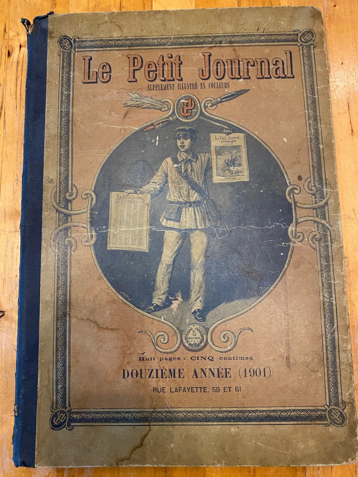 Ingebonden jaargang Franse weekblad Le Petit Journal 1901, Antiek en Kunst, Ophalen of Verzenden
