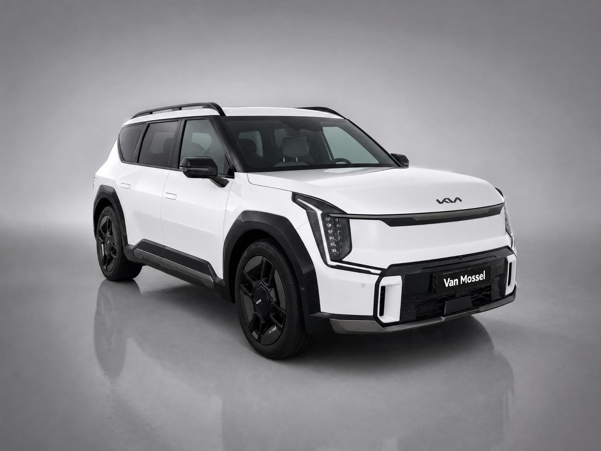 Kia EV9 GT-Line AWD 99.8 kWh | Leder | 21"LM Velgen | Schuif, Auto's, Kia, Wit, Origineel Nederlands, Parkeerassistent, 505 km