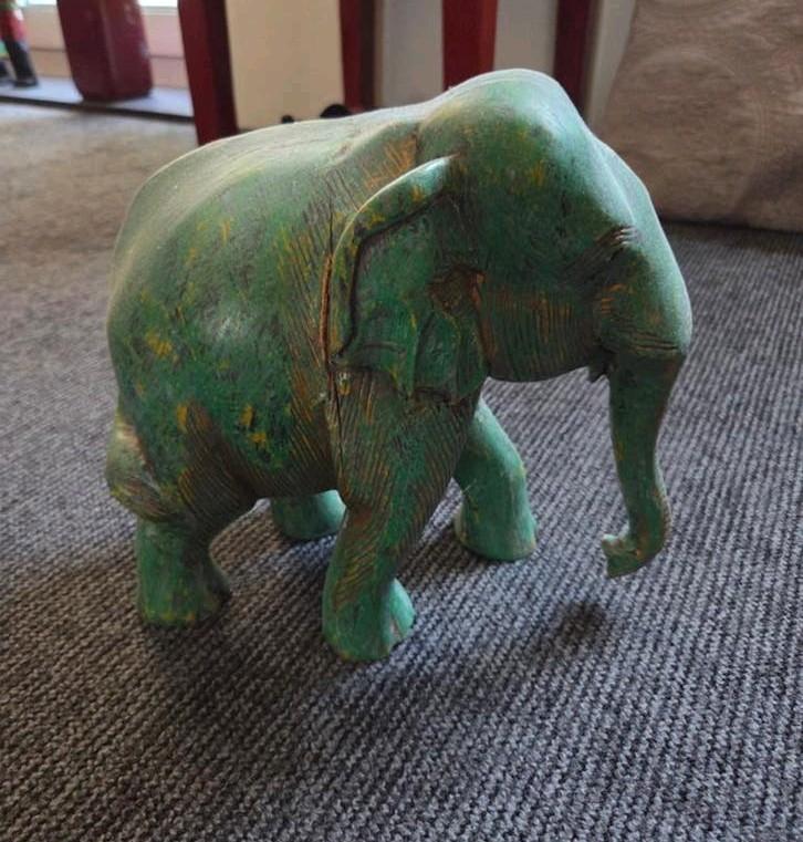 Olifant, Ophalen of Verzenden, 20 - 50 cm, Beeld, Hout