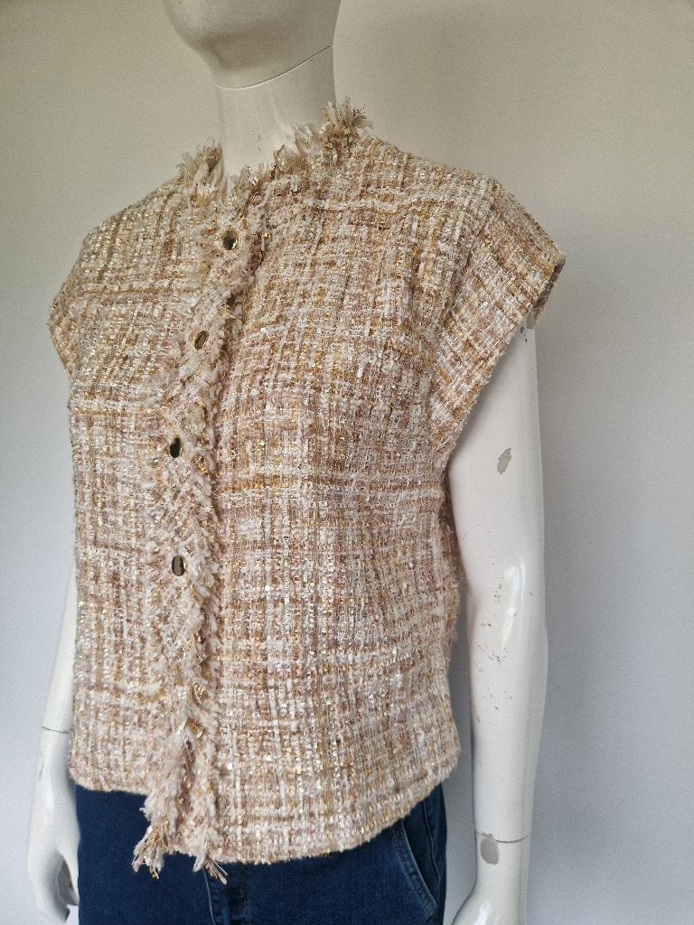 SUMMUM Woman tweed/bouclé gilet |Maat 36 |, Summum, Meerkleurig, Nijmegen, Verhip-vintage.nl