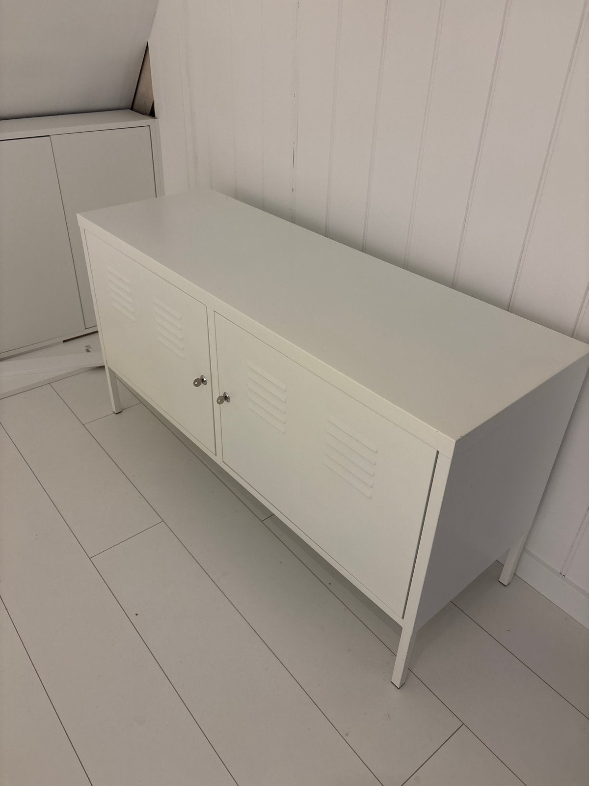 IKEA PS Kast - 2 stuks Wit metalen opbergkast, Ophalen, Gebruikt, 100 tot 150 cm, Metaal