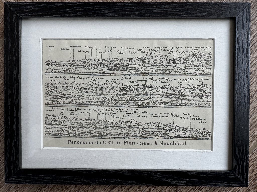 100+ Panorama a Neuchatel Zwitserland / Jungfrau P0654-10, Ophalen of Verzenden, Ets, 1900 - 1949