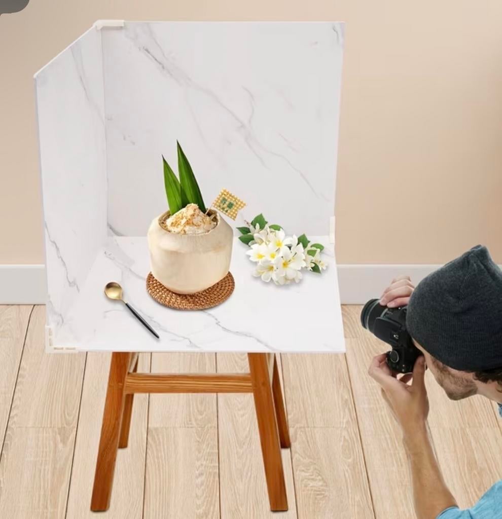 Fotografie Achtergrond Marmer Look 60x60cm – Set, Ophalen of Verzenden, Zo goed als nieuw, Achtergrond