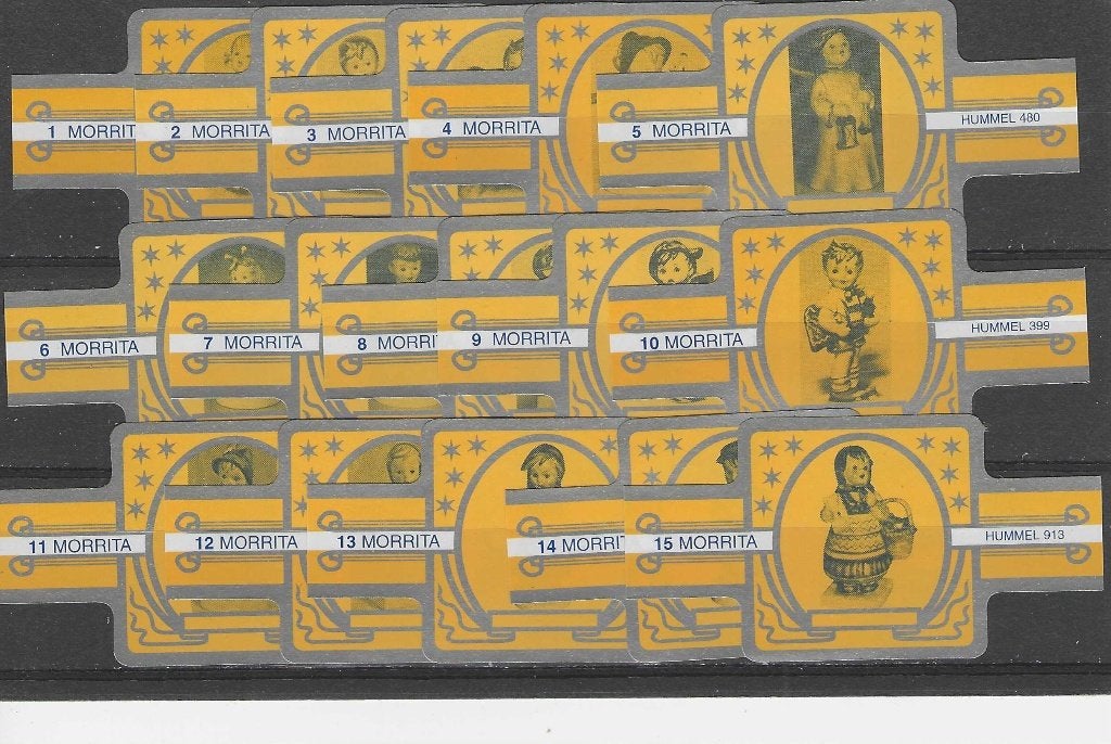reeks 724  hummels  1-15    sigarenbanden, Ophalen of Verzenden, Zo goed als nieuw, Sigarenbandjes