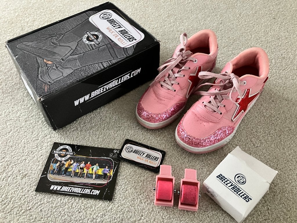 Breezy Rollers Sneakers Glitter Roze maat 39 met doos!, Ophalen of Verzenden, Gebruikt