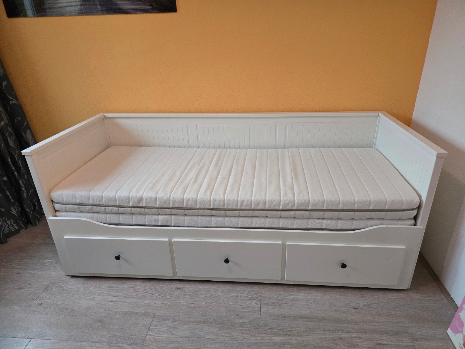 Twee x Hemnes kinderbed 80x200 uitschuifbaar tot 160x200, Ophalen, Wit, Tweepersoons, Zo goed als nieuw