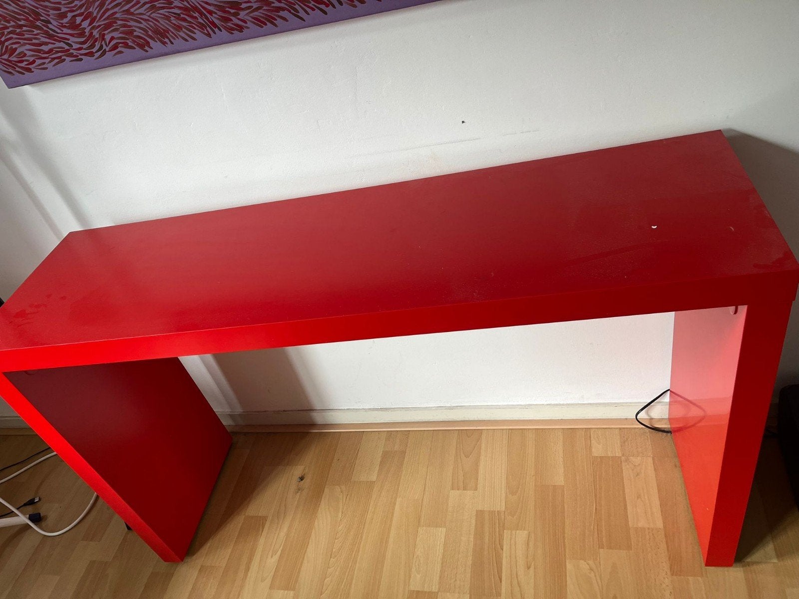 IKEA tafel rood - Gebruikt, Huis en Inrichting, Ophalen, Overige materialen, Gebruikt, 100 tot 150 cm