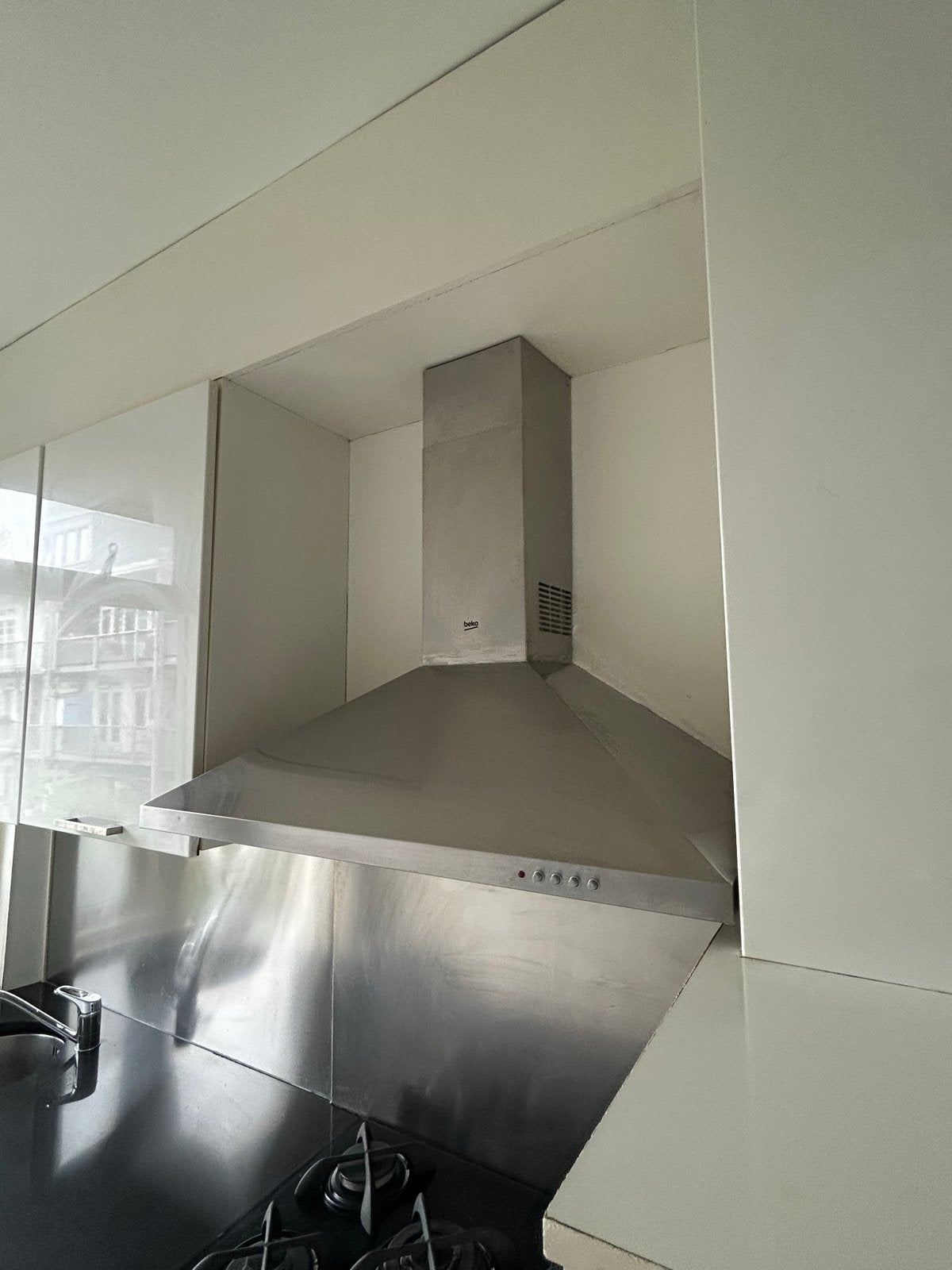 Beko Wandschouwkap RVS, Ophalen, Wandschouwkap, Zo goed als nieuw, Vrijstaand