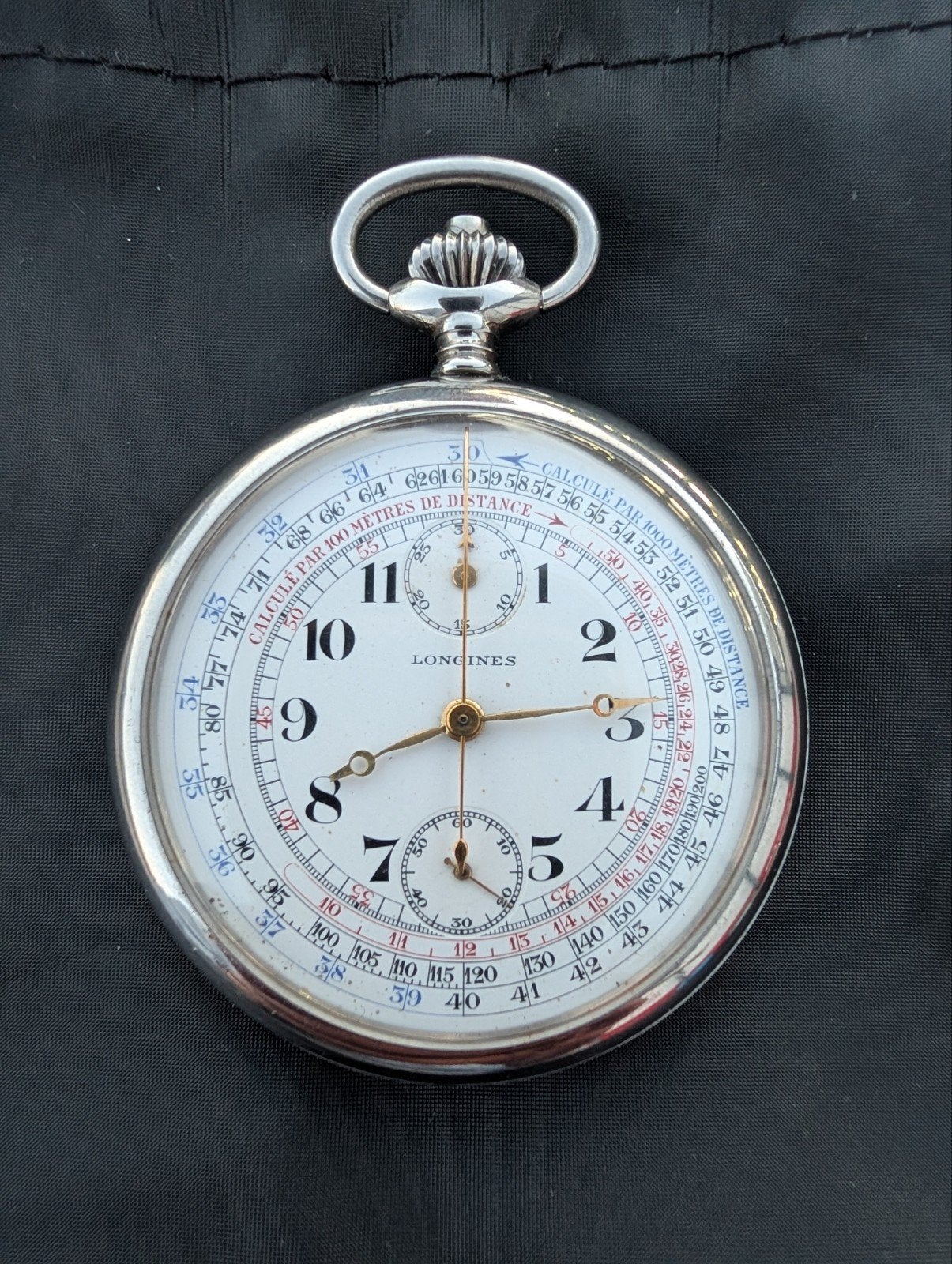 Longines Monopusher Chronograaf Zakhorloge – Caliber 18.72N, Sieraden, Tassen en Uiterlijk, Horloges | Antiek, Overige materialen
