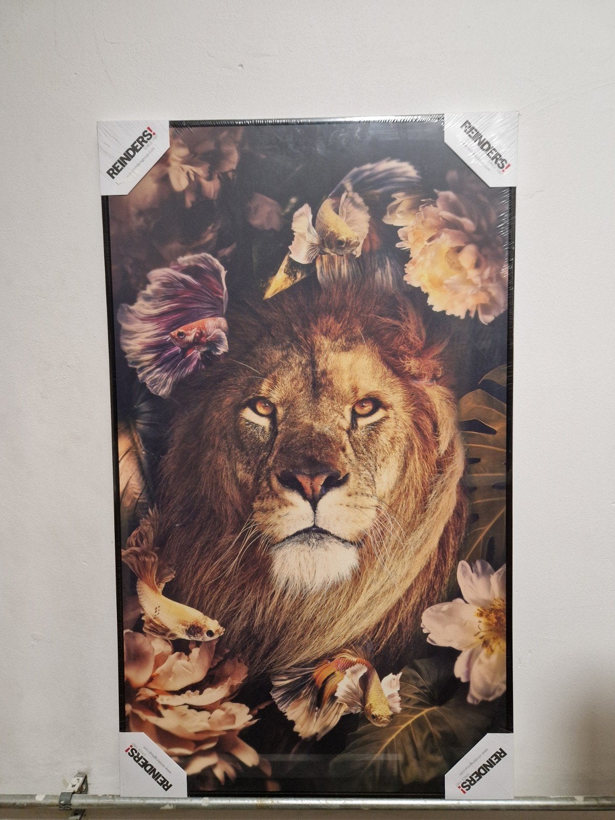 Reinders Schilderijen - Hert en Leeuw, Oorspronkelijke maker, Nieuw, Ophalen of Verzenden, Schilderij