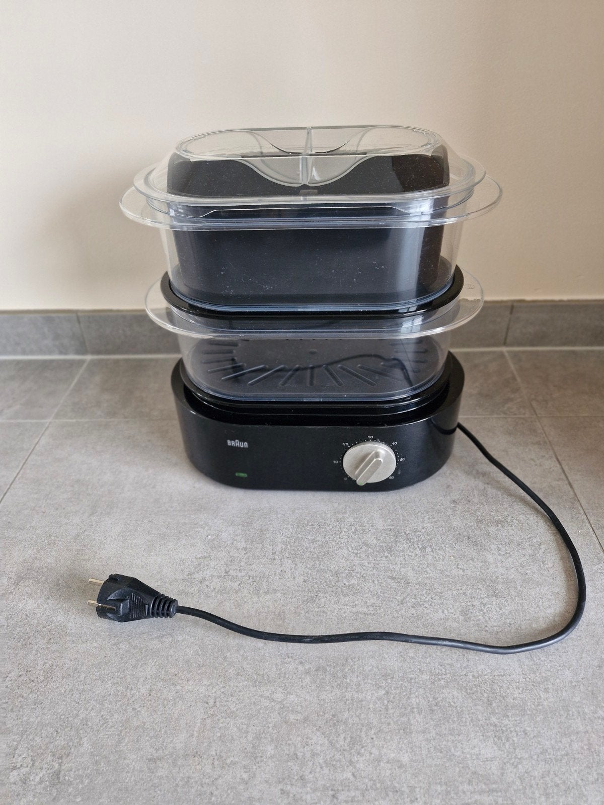 Braun stoomkoker FS 5100 Zwart - Gezond koken, Ophalen of Verzenden, Zo goed als nieuw