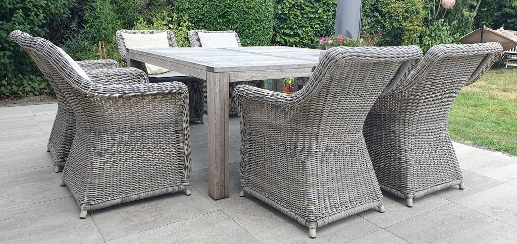 luxe tuinset met grote tafel, Ophalen, Gebruikt