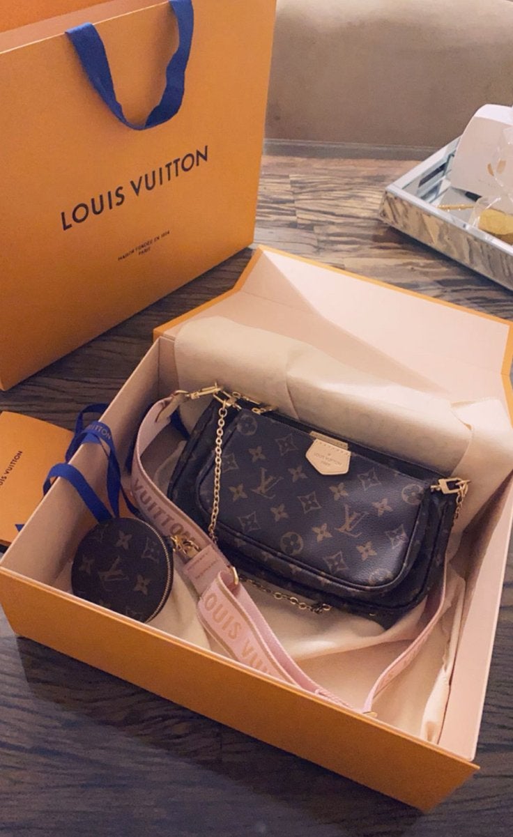 Louis Vuitton multi pochette, Sieraden, Tassen en Uiterlijk, Ophalen of Verzenden, Zo goed als nieuw, Bruin, Schoudertasje