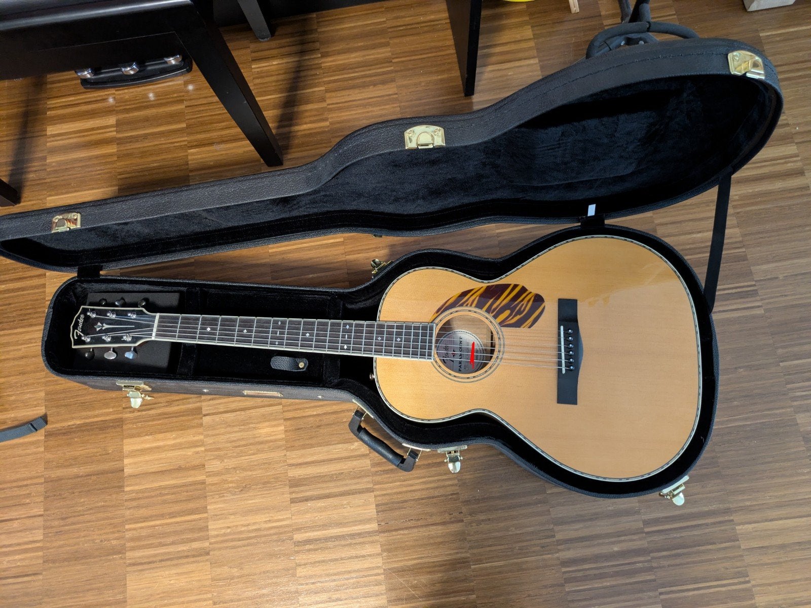 Fender Paramount PS-220E Parlor – Natural (All-Solid Acousti, Ophalen, Zo goed als nieuw, Western- of Steelstringgitaar