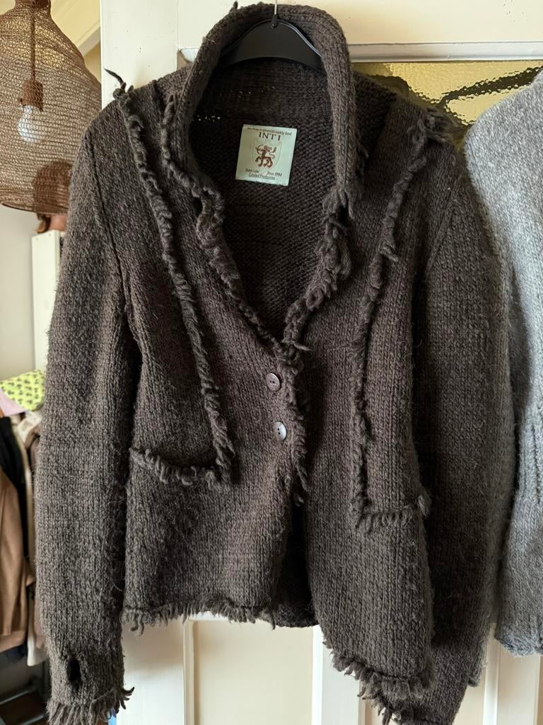 Inti vest bruin met duimgaten fairtrade, Ophalen of Verzenden, Gedragen, Maat 38/40 (M), Bruin