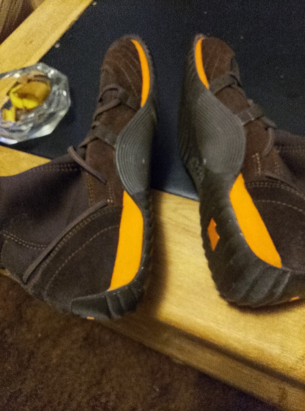 Bruine sportschoenen met oranje accenten, Ophalen, Zo goed als nieuw, BOSS Hugo Boss