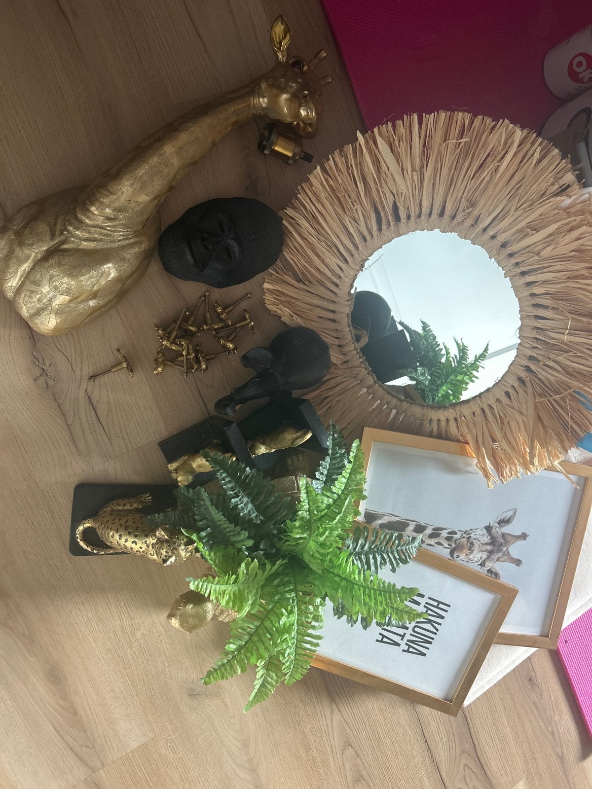 Diverse Woondecoratie: Giraffe, Spiegels, Beeldjes, Huis en Inrichting, Woonaccessoires | Overige, Ophalen, Gebruikt, Overige stijlen