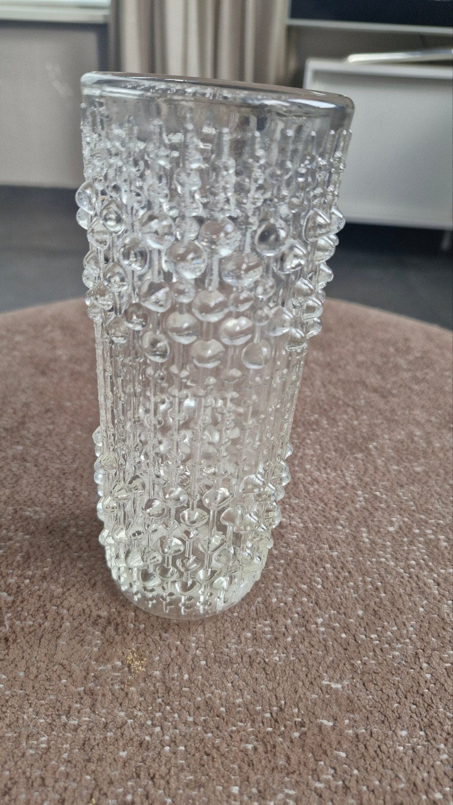 Vintage 'candle wax' persglazen vaas, Ophalen of Verzenden