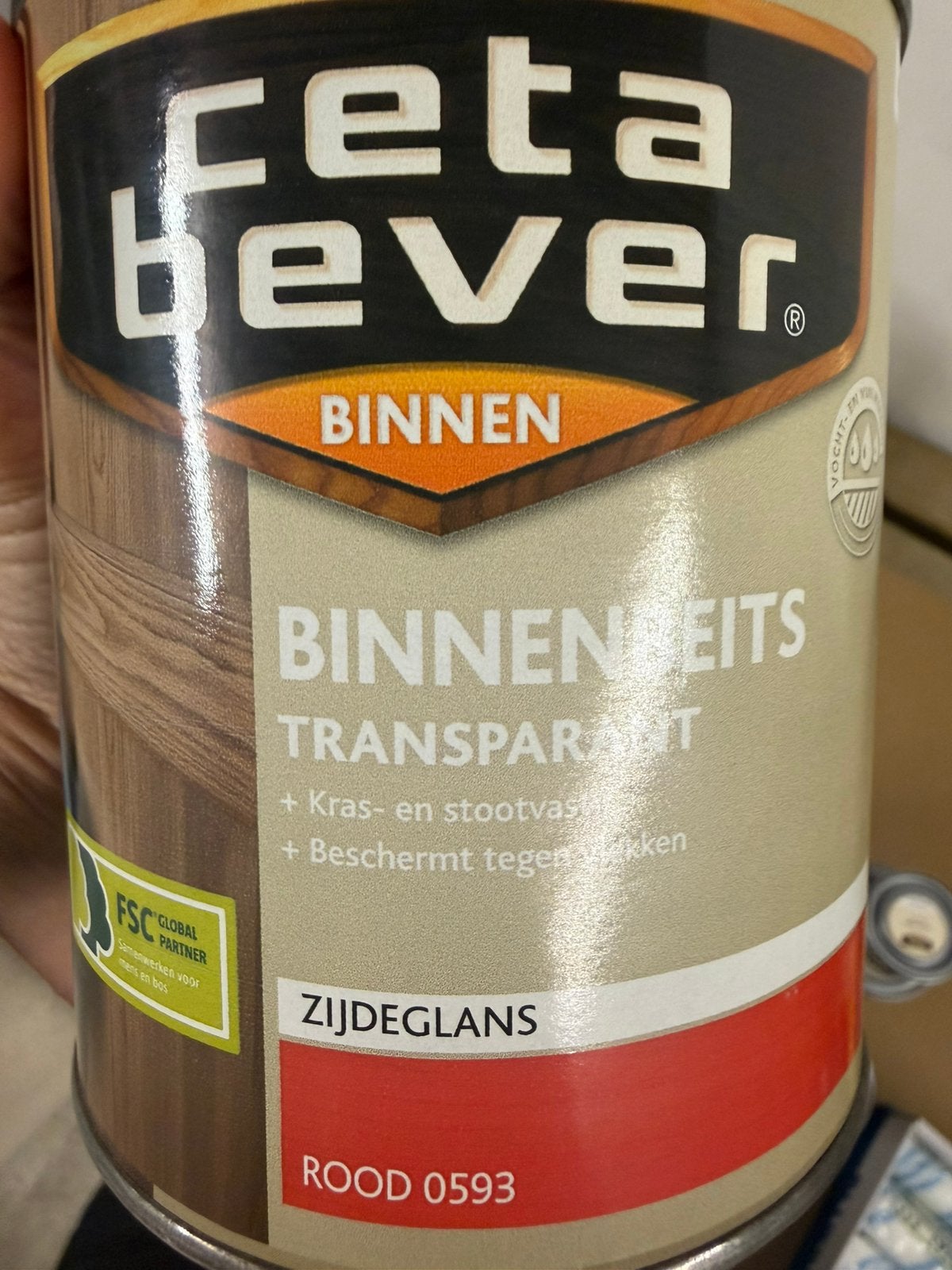 Cetabever transparante rode binnenbeits 0,75liter, Ophalen of Verzenden, Nieuw