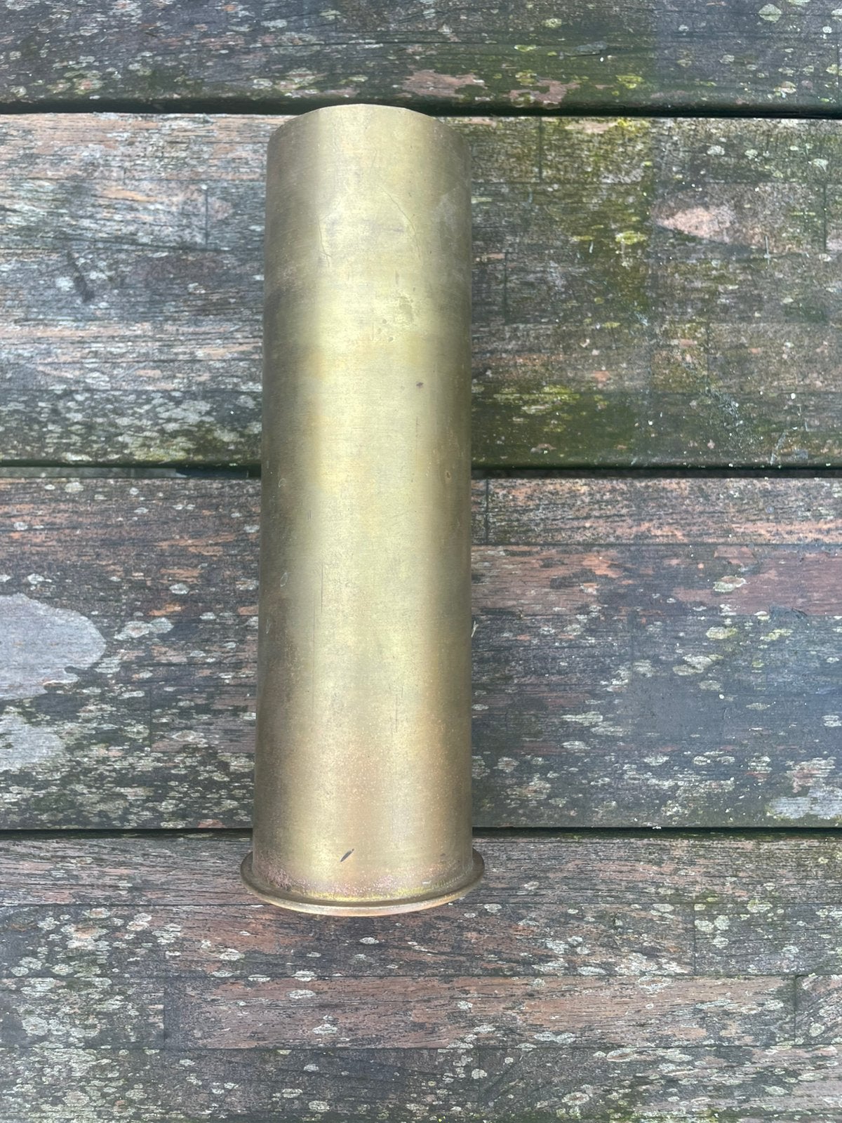 Huls hulzen Portugese 7,5 cm kanon munitie granaat geen flak, Verzamelen, Ophalen of Verzenden, Landmacht, Nederland, Hulzen of Bodemvondsten