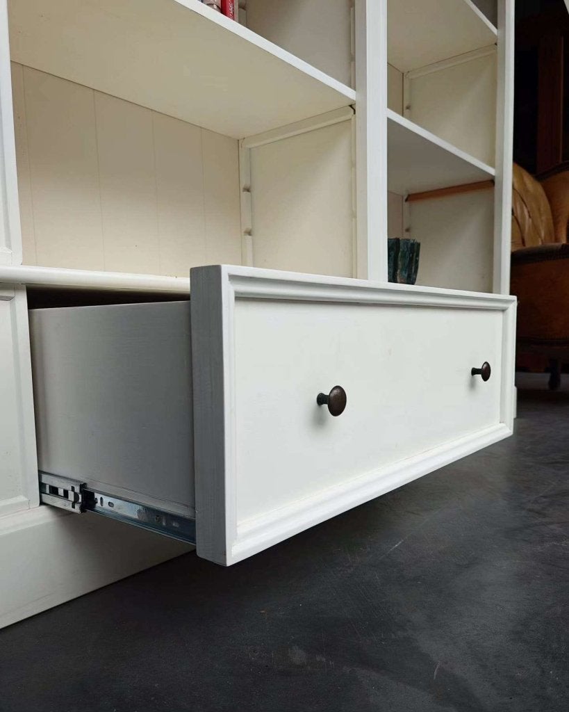 Demontabele witte boekenkast | Bibliotheek kast #5539, Huis en Inrichting, Met plank(en), Metaal, Gebruikt, -