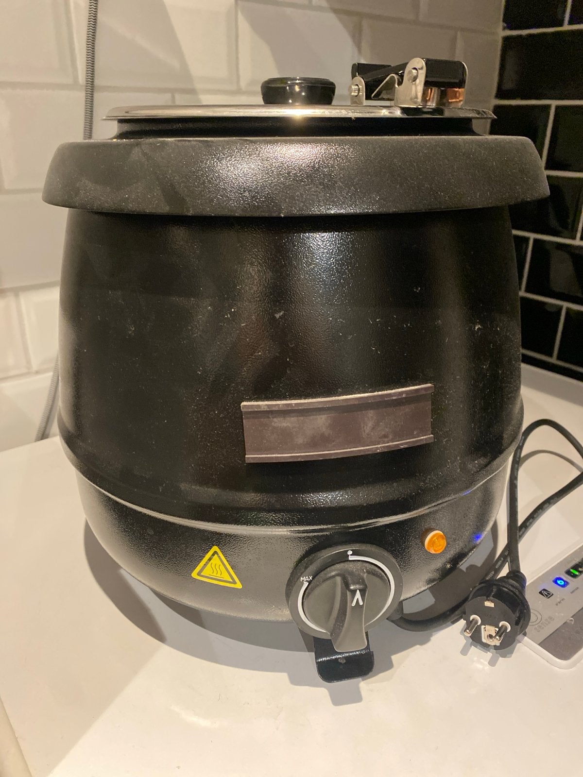 Zwarte Soepketel / Soepwarmer - Gebruikt, Ophalen, Gebruikt