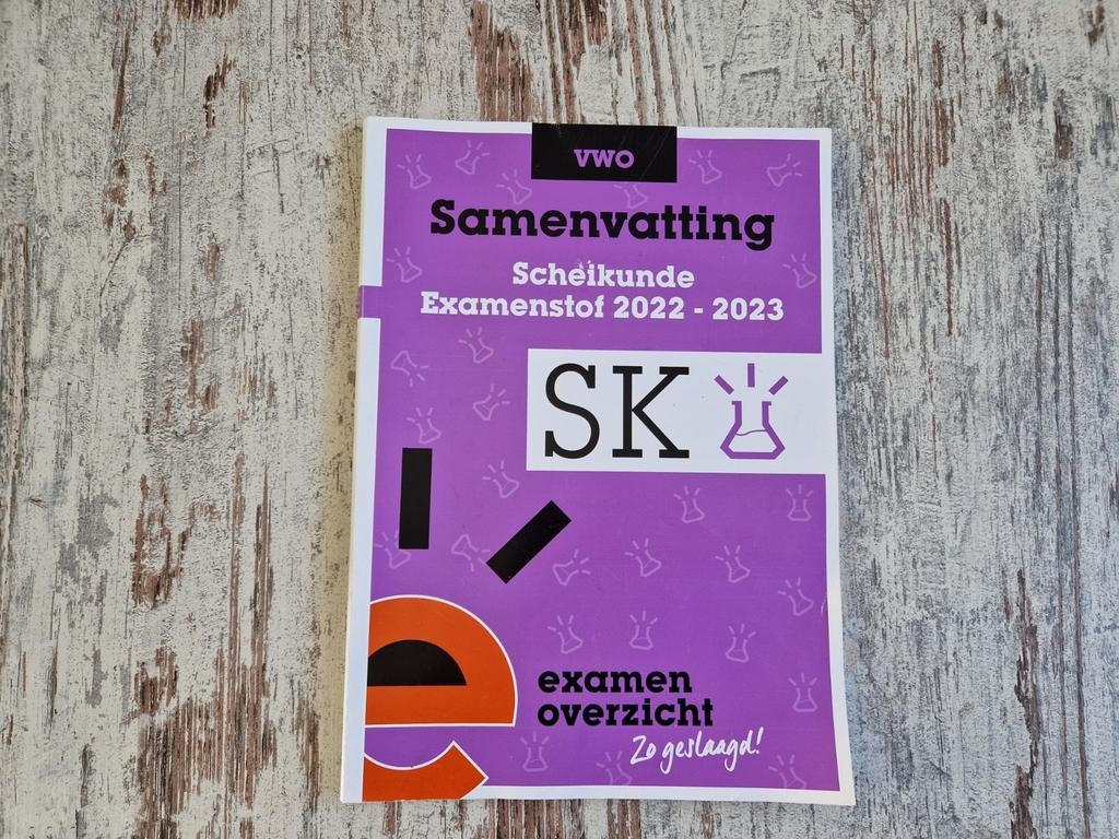 Samenvatting Scheikunde VWO, Ophalen of Verzenden, Zo goed als nieuw, VWO, Scheikunde