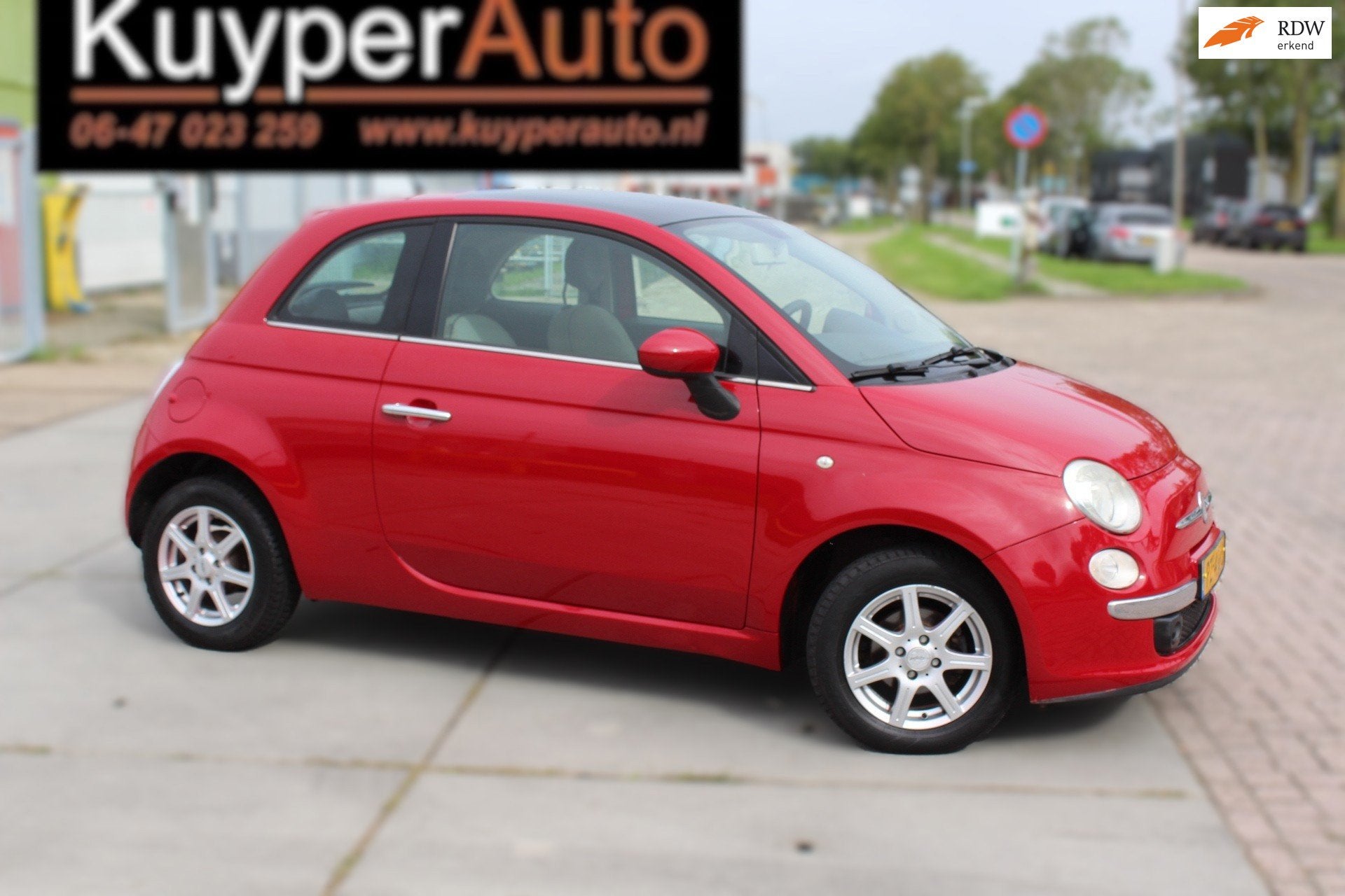 Fiat 500 1.2 Lounge airco pano lm nette auto, Auto's, Euro 5, Gebruikt, 1242 cc, 4 cilinders