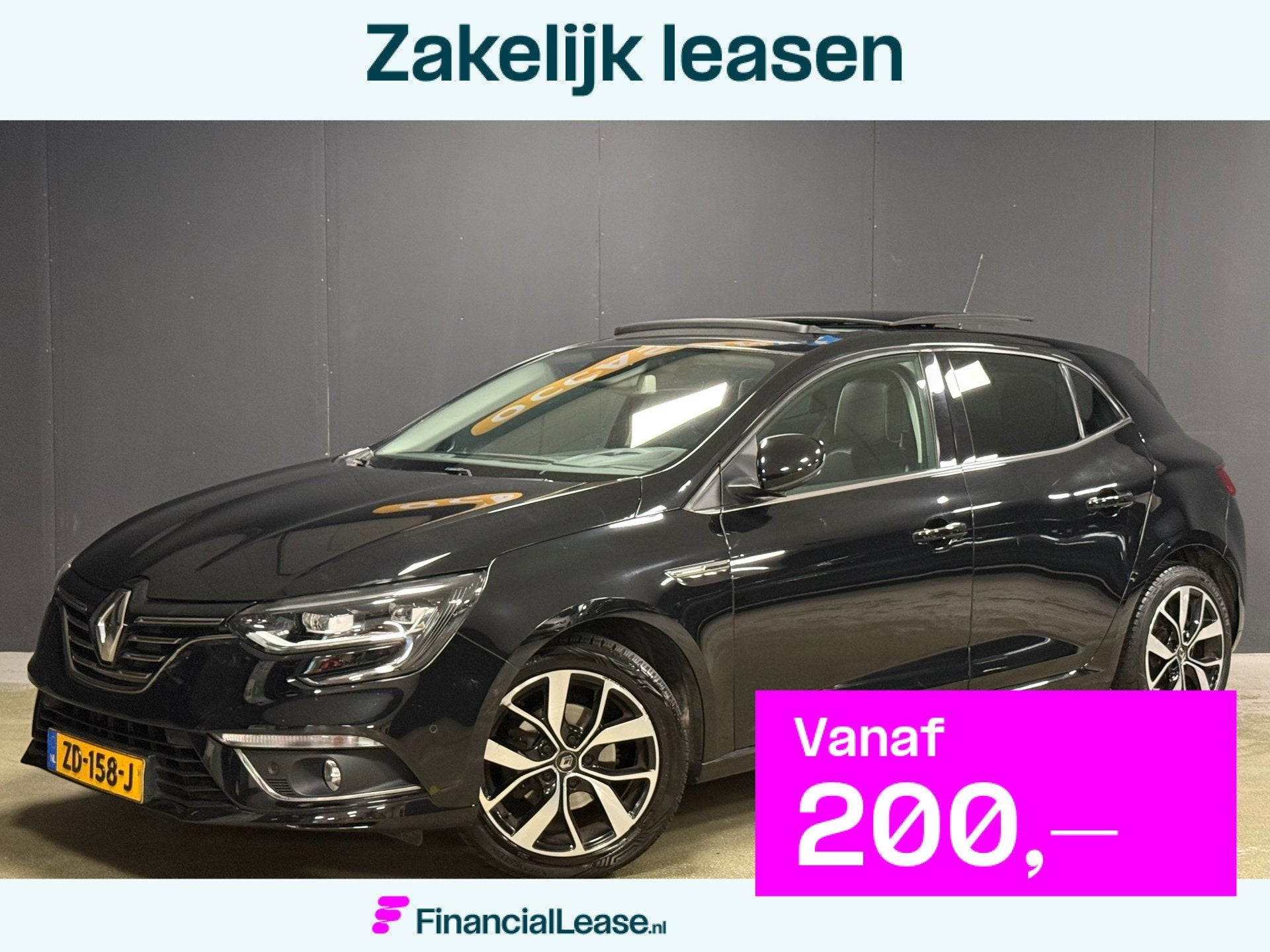 Renault Mégane 1.3 TCe Bose|PANO|BOSE|HUD|KEYLESS|LED|DODEH, Gebruikt, 4 cilinders, Zwart, Bedrijf