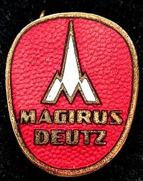 Magirus Deutz broche- rood emaille met stempel, Verzenden, Nieuw, Transport, Speldje of Pin