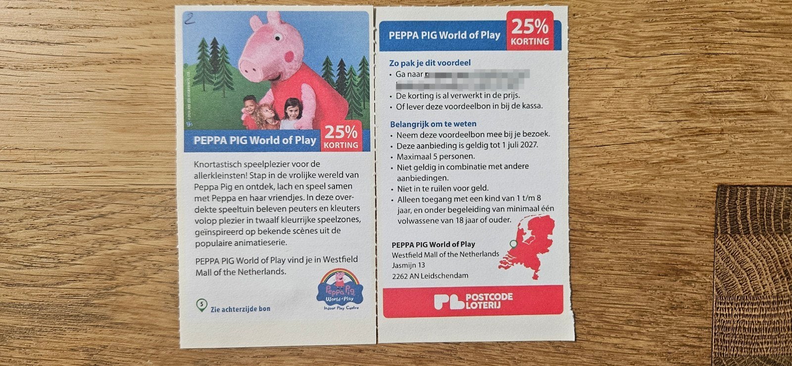 PEPPA PIG World of Play Leidschendam. 25% korting.