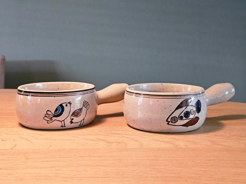 Vintage Soepkommen met Handvat - Uniek Design, Ophalen