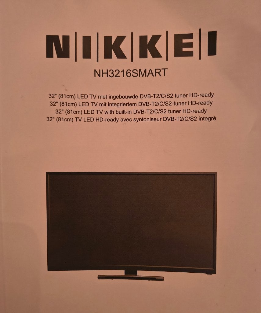 Nikkei, 32 inch SMART TV, ingebouwde DVB-T2, Audio, Tv en Foto, LED, 50 Hz, HD Ready (720p), Zo goed als nieuw