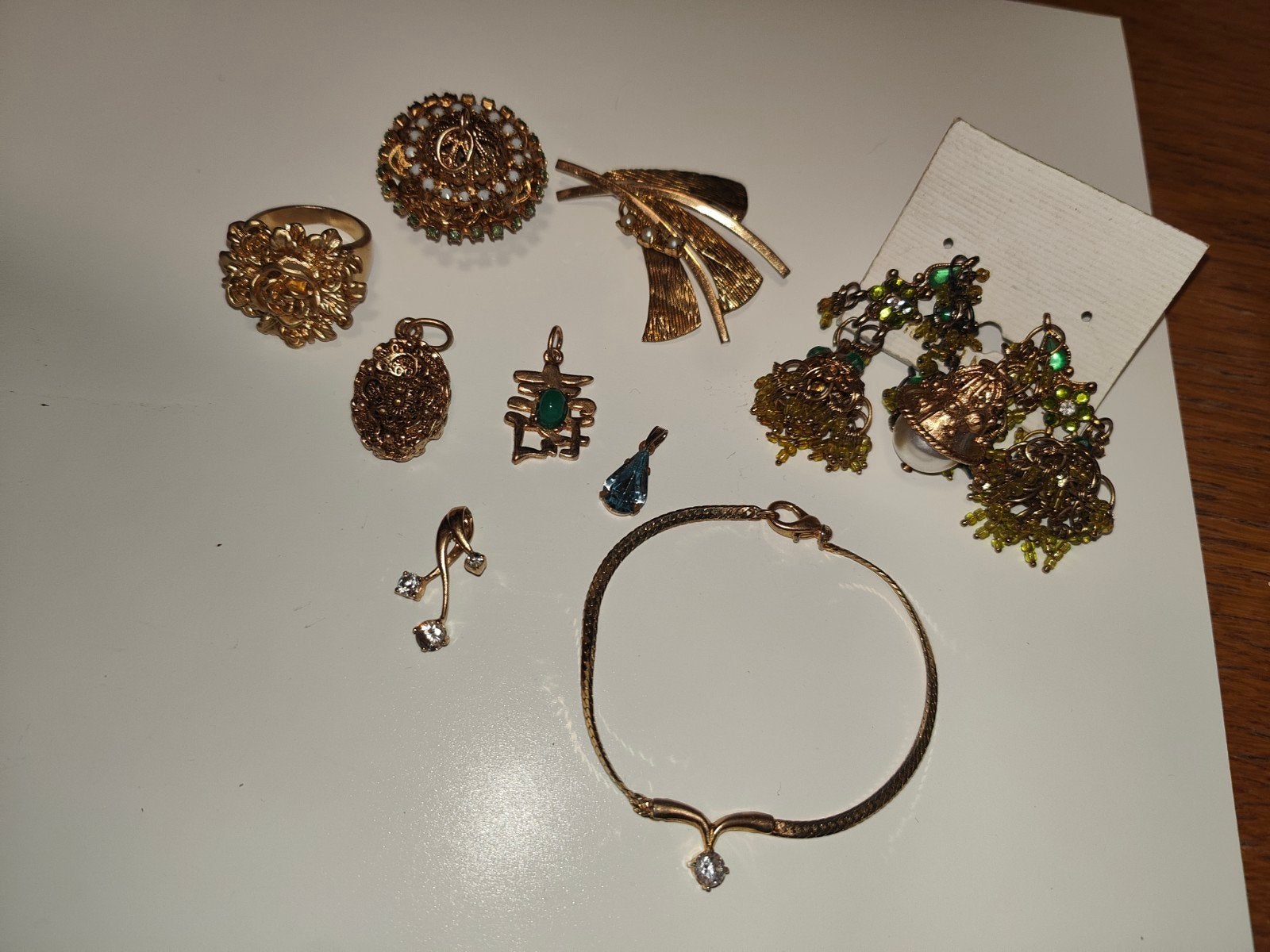 Nr 8.  Prachtige Vintage Sieraden Collectie - 10 Stuks, Sieraden, Tassen en Uiterlijk, Antieke sieraden, Ophalen of Verzenden