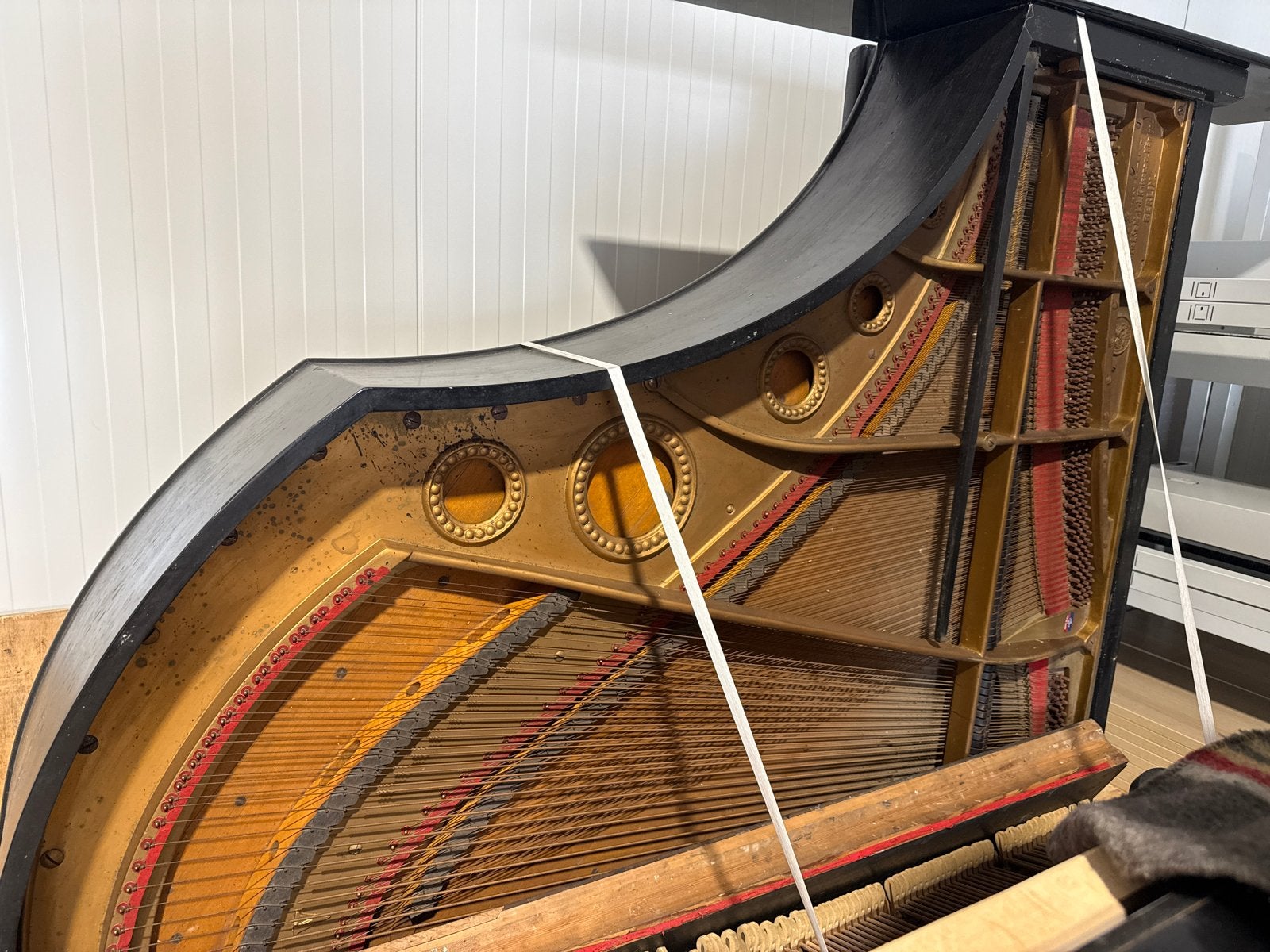 Antieke C. Bechstein Vleugel - Serienummer 17065, Muziek en Instrumenten, Piano's, Ophalen of Verzenden, Gebruikt, Zwart, Vleugel
