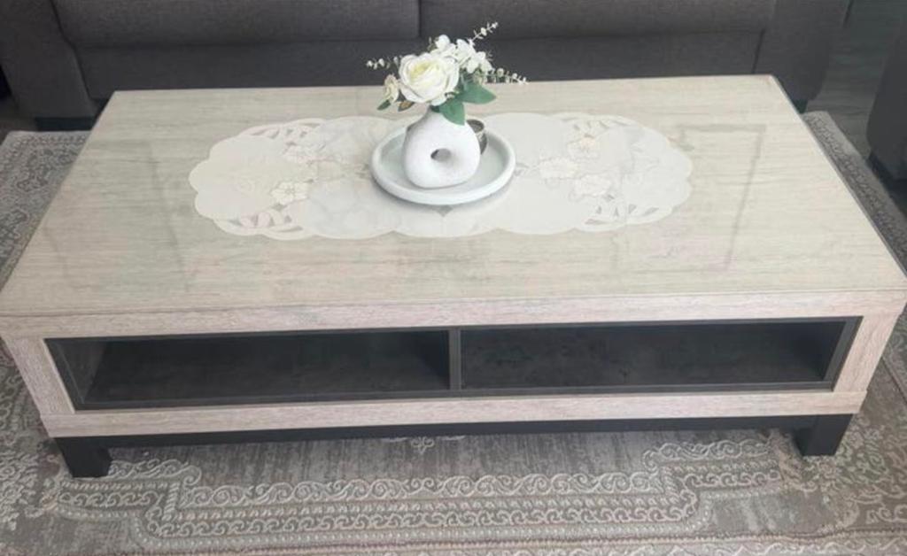Complete woonkamerset: salontafel en tv-meubel, Ophalen, Gebruikt, Driepersoons, 75 tot 100 cm