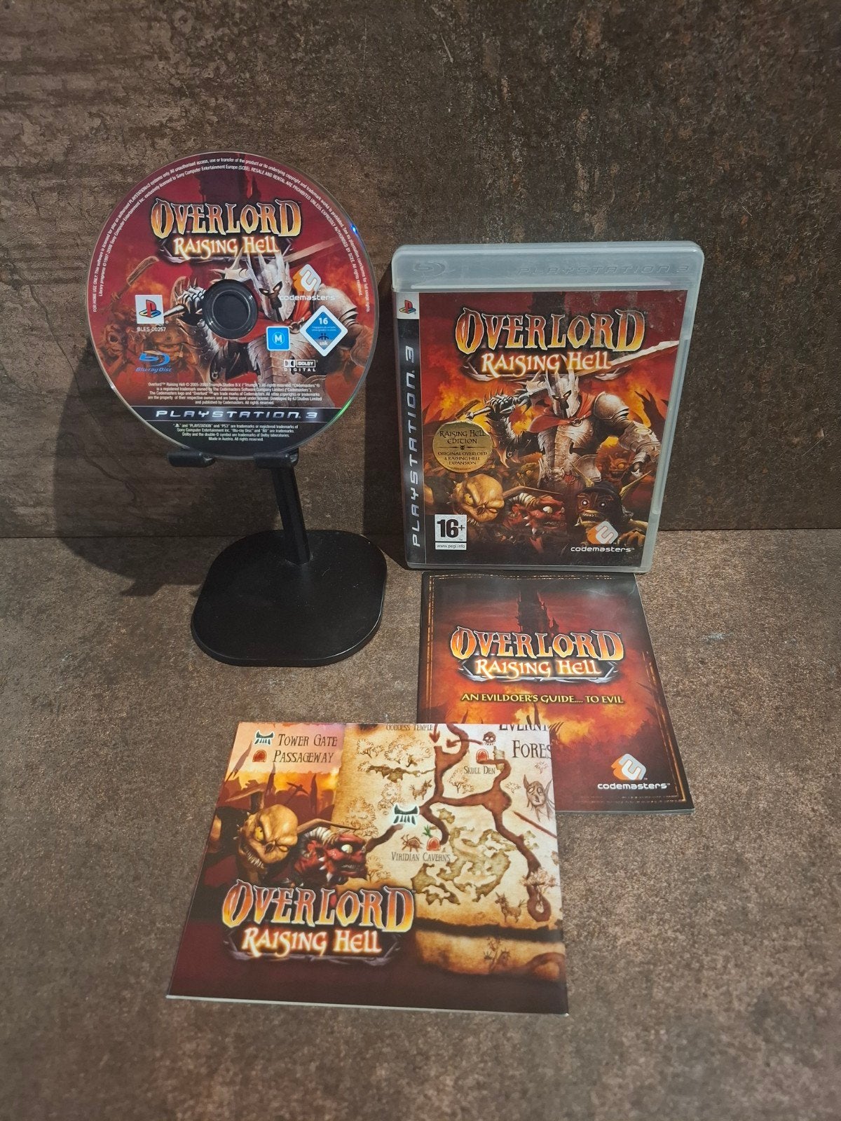 Overlord Raising Hell PS3 -  met handleiding en land kaart, Gebruikt, Verzenden, 1 speler, Role Playing Game (Rpg)