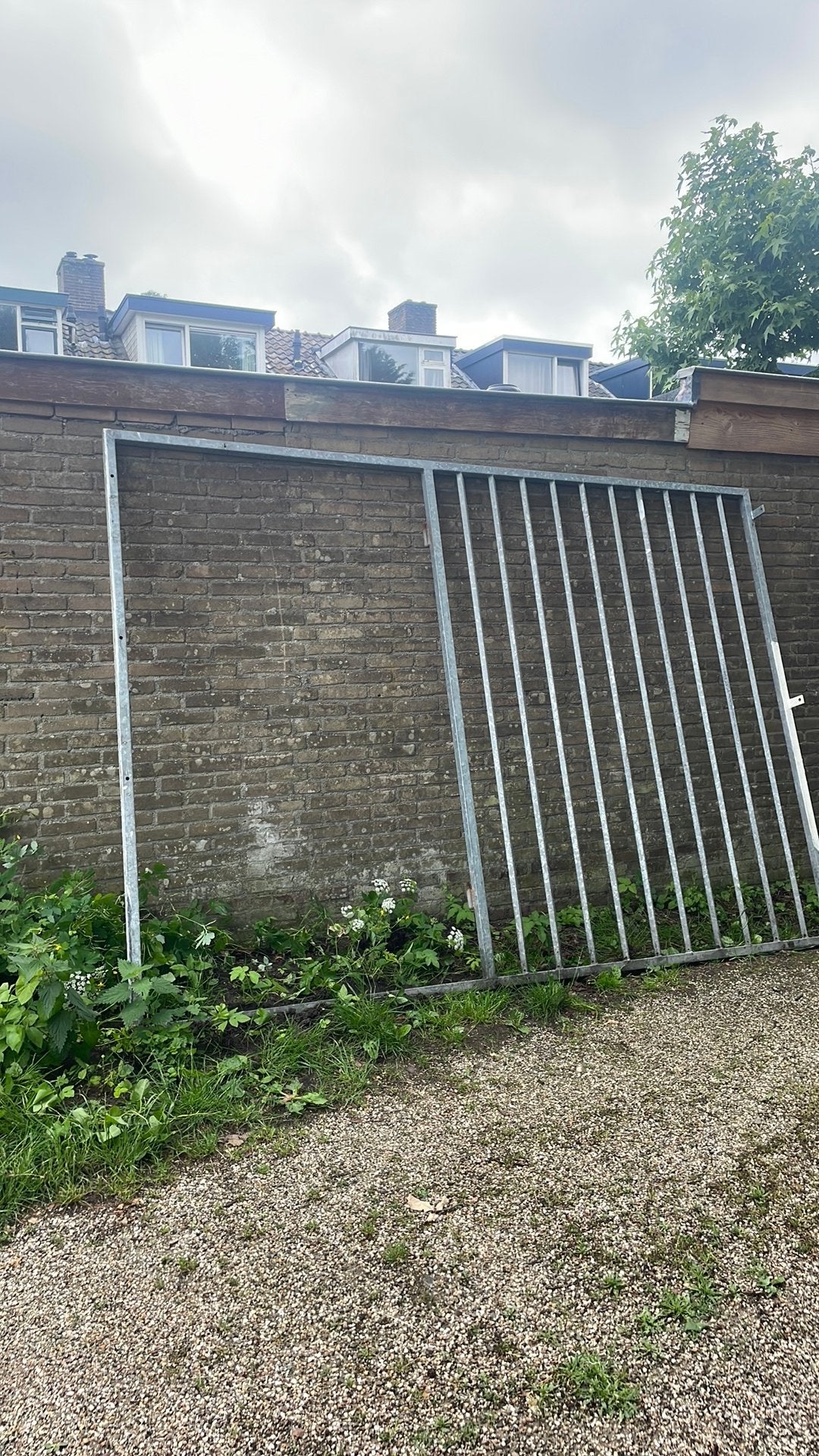 Spijlen hek met deur gegalvaniseerd, Ophalen, Met poort, Gebruikt, Spijlenhekwerk